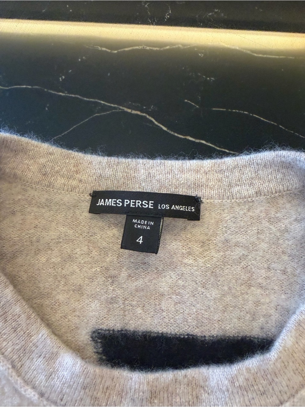 James Perse Men's Light Gray Crewneck Sweater - Picture 4 of 4